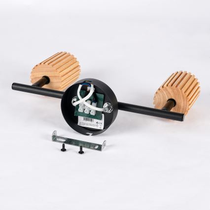 Brilagi - Spot svetlo MODERN WOOD 2xGU10/8W/230V drvo/crna