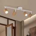 Brilagi - Spot svetlo MODERN WOOD 4xGU10/8W/230V drvo/belo