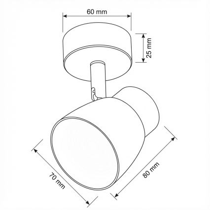 Brilagi - Spot svetlo NUGGET 1xGU10/30W/230V crna/zlatna