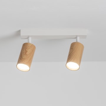 Brilagi - Spot svetlo SELE 2xGU10/30W/230V bela/dekor hrasta