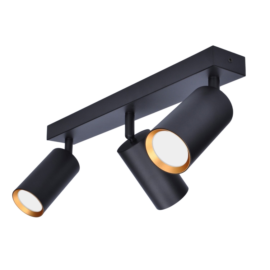 Brilagi - Spot svetlo SELE 3xGU10/30W/230V crna/zlatna