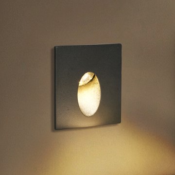 Brilagi - STAIRDOT LED/2W/230V spoljno ugradno svetlo, crno, IP65, četvrtasto