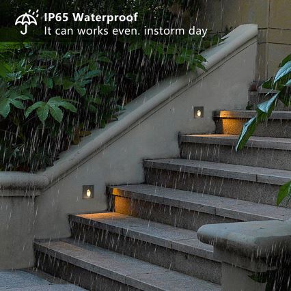 Brilagi - STAIRDOT LED/2W/230V spoljno ugradno svetlo, crno, IP65, četvrtasto