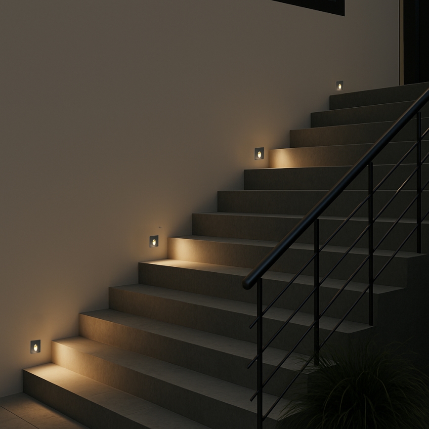Brilagi - STAIRDOT LED/2W/230V spoljno ugradno svetlo, crno, IP65, četvrtasto