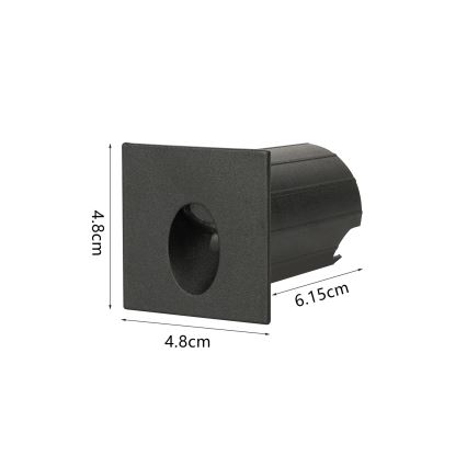 Brilagi - STAIRDOT LED/2W/230V spoljno ugradno svetlo, crno, IP65, četvrtasto