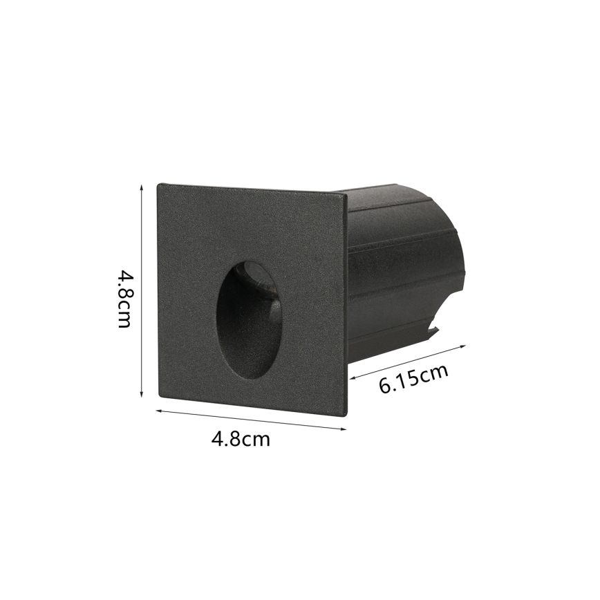 Brilagi - STAIRDOT LED/2W/230V spoljno ugradno svetlo, crno, IP65, četvrtasto