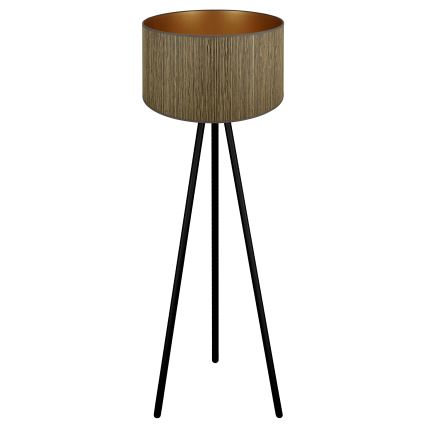 Brilagi - Podna lampa BOSTON ROLLER 1xE27/15W/230V slama braon/zlatna