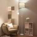 Brilagi - Stojeća lampa CERIA 1xE27/100W/230V + 1xE14/25W bela/braon