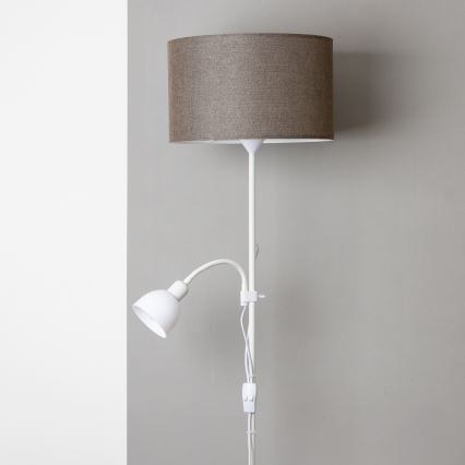 Brilagi - Stojeća lampa CERIA 1xE27/100W/230V + 1xE14/25W bela/braon