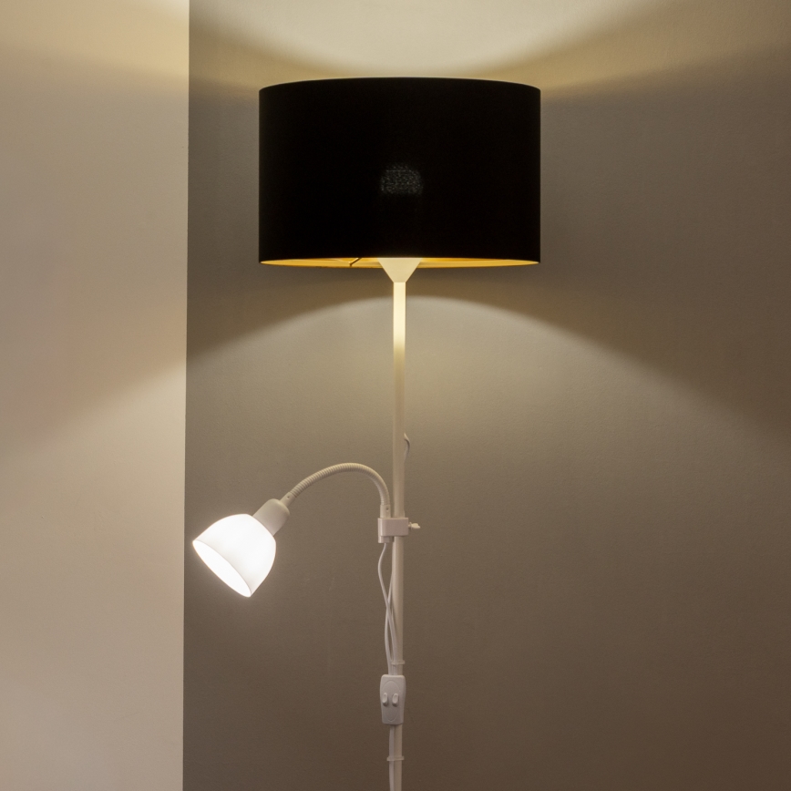 Brilagi - Stojeća lampa CERIA 1xE27/100W/230V + 1xE14/25W bela/crna