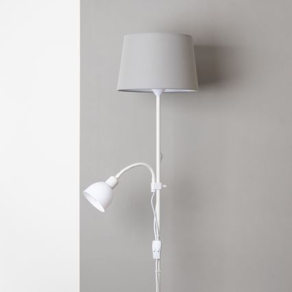 Brilagi - Stojeća lampa CERIA 1xE27/100W/230V + 1xE14/25W bela/siva