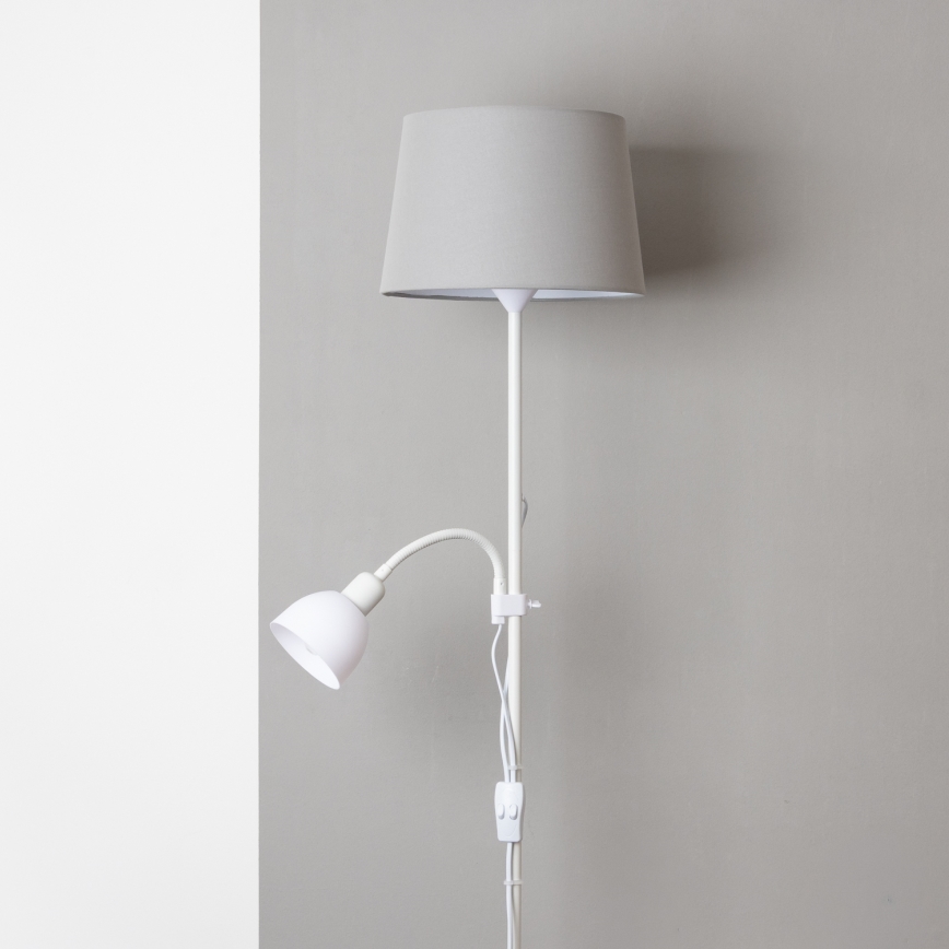Brilagi - Stojeća lampa CERIA 1xE27/100W/230V + 1xE14/25W bela/siva