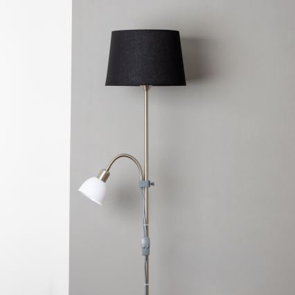 Brilagi - Stojeća lampa CERIA 1xE27/100W/230V + 1xE14/25W mat hrom/crna