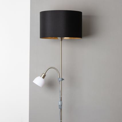 Brilagi - Stojeća lampa CERIA 1xE27/100W/230V + 1xE14/25W matni hrom/crna