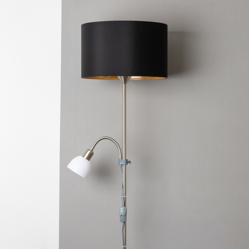 Brilagi - Stojeća lampa CERIA 1xE27/100W/230V + 1xE14/25W matni hrom/crna