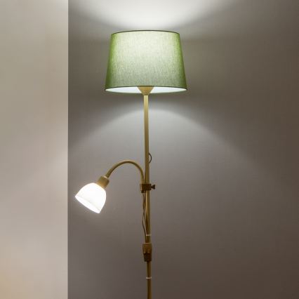 Brilagi - Stojeća lampa CERIA 1xE27/100W/230V + 1xE14/25W zlatna/zelena