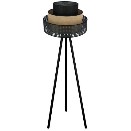 Brilagi - Stojeća lampa DAKOTA LUNETA 1xE27/15W/230V crna/ratan