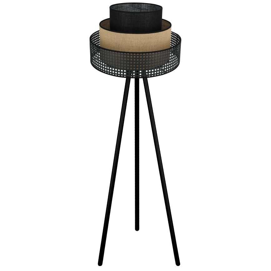 Brilagi - Stojeća lampa DAKOTA LUNETA 1xE27/15W/230V crna/ratan