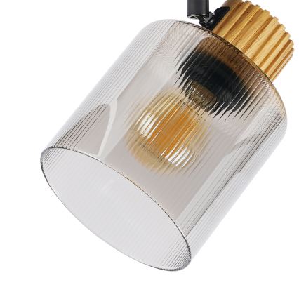 Brilagi - Stojeća lampa HYGGE 3xE14/15W/230V drvo/dimljena