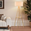 BRILAGI - Stojeća lampa NORDIC WAVE 1xE27/15W/230V drvo/lan
