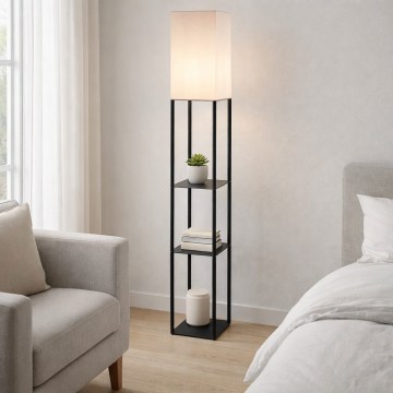 Brilagi - Stojeća lampa sa policama GRADUS 1xE27/40W/230V 150 cm crna/bela