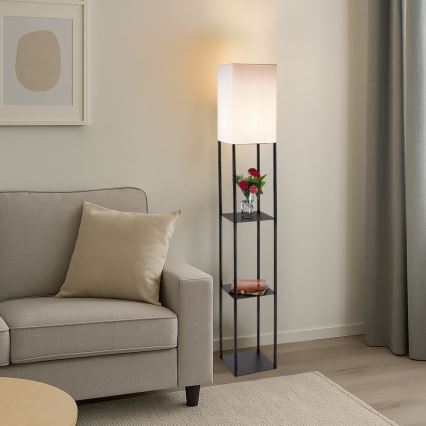 Brilagi - Stojeća lampa sa policama GRADUS 1xE27/40W/230V 150 cm crna/bela
