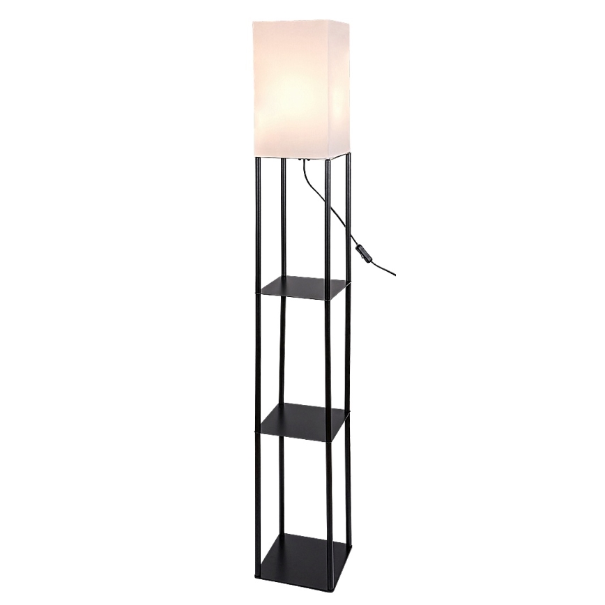 Brilagi - Stojeća lampa sa policama GRADUS 1xE27/40W/230V 150 cm crna/bela