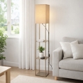 Brilagi - Stojeća lampa sa policama GRADUS 1xE27/40W/230V 150 cm siva/bež