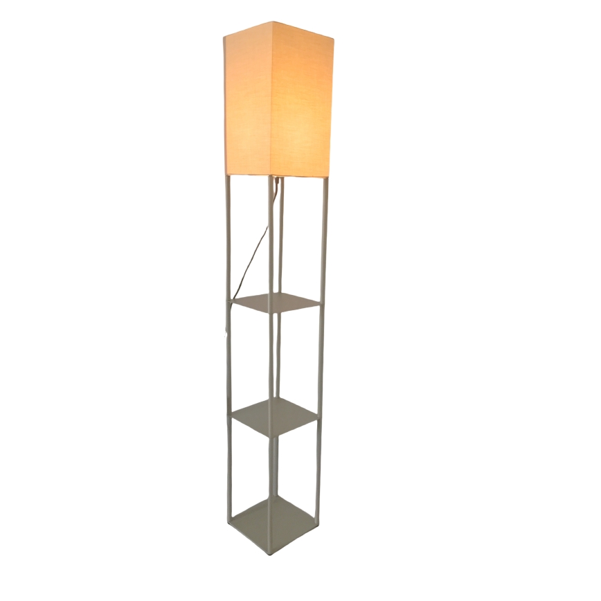 Brilagi - Stojeća lampa sa policama GRADUS 1xE27/40W/230V 150 cm siva/bež