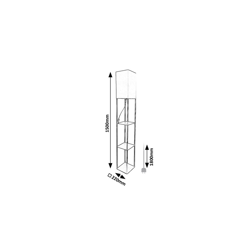 Brilagi - Stojeća lampa sa policama GRADUS 1xE27/40W/230V 150 cm siva/bež