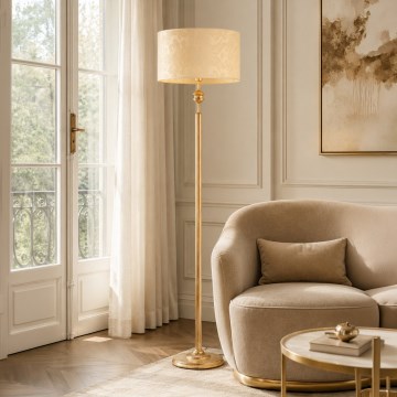 BRILAGI - Stojeća lampa SAPHIRE 1xE27/15W/230V krem/zlatna/patina