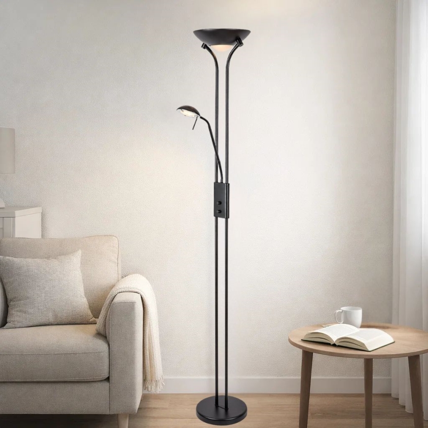 Brilagi - Stojeća lampa SCARLETT, prigušiva, 1xR7s/230W/230V + 1xG9/40W, crna