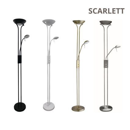 Brilagi - Stojeća lampa SCARLETT, prigušiva, 1xR7s/230W/230V + 1xG9/40W, crna