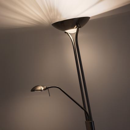 Brilagi - Prigušiva podna lampa SCARLETT 1xR7s/230W/230V + 1xG9/40W mat hrom