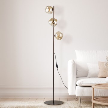 Brilagi - Stojeća lampa VULCANO 3xG9/8W/230V bronza/zadimljeno bež