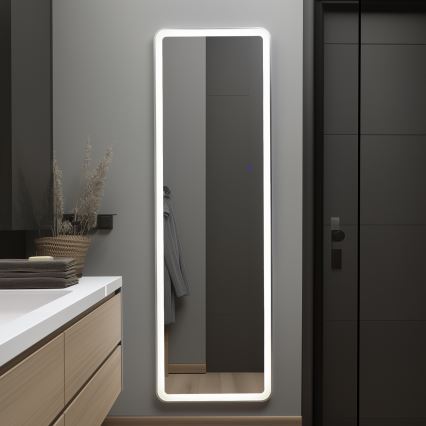 Brilagi - Stojeće ogledalo ELEGANZA LED/42W/230V 160x50 cm IP44 CRI 90 prigušiva + CCT