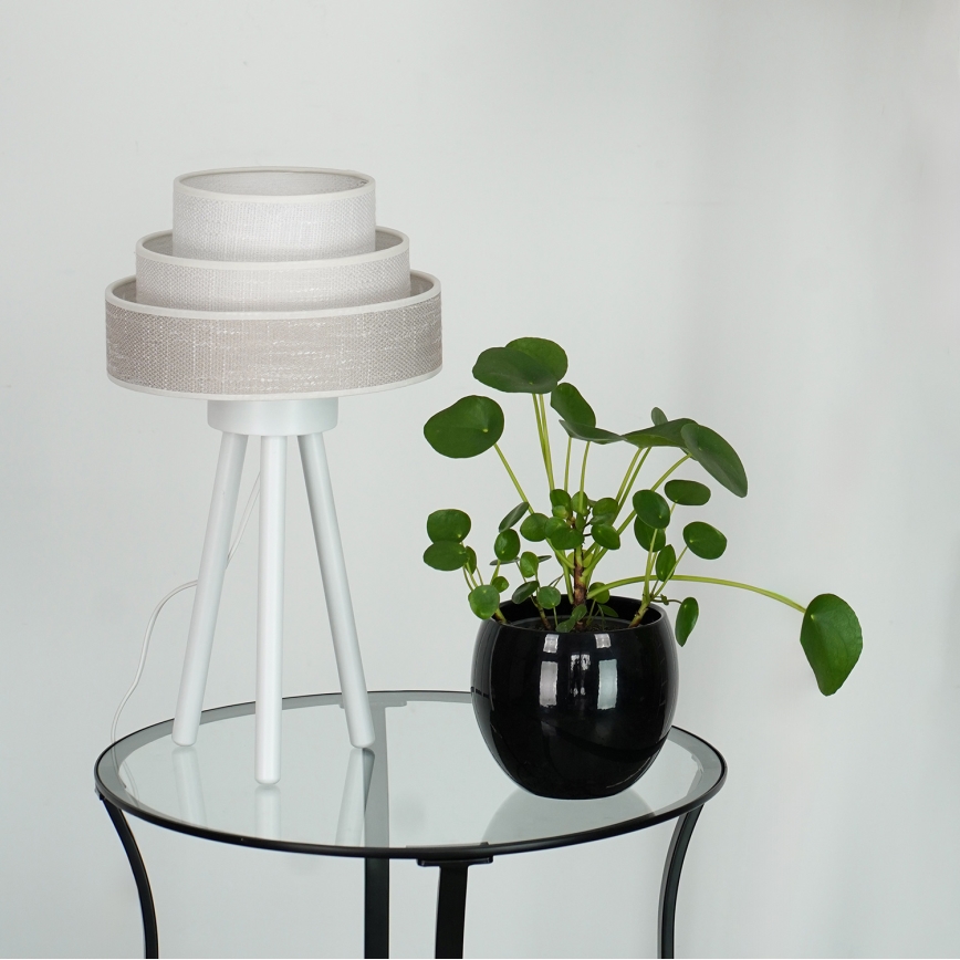 Brilagi - Stona lampa ALASKA LUNETA 1xE27/15W/230V siva/krem