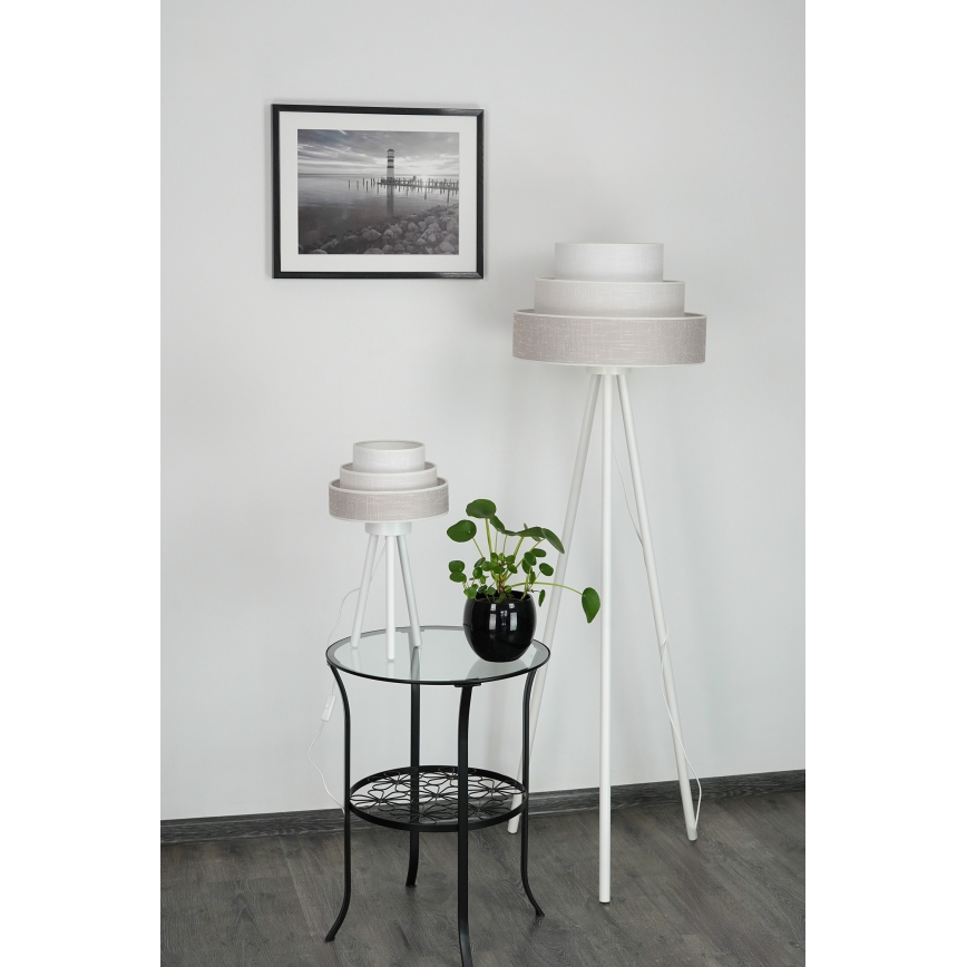 Brilagi - Stona lampa ALASKA LUNETA 1xE27/15W/230V siva/krem