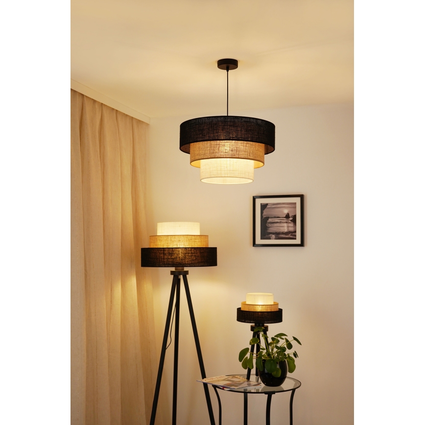 Brilagi - Stona lampa ASPEN LUNETA 1xE27/15W/230V crna/bež/krem