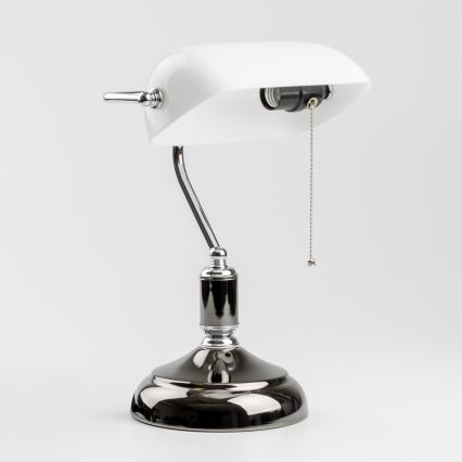 Brilagi - Stona lampa BANK OFFICE 1xE27/60W/230V crna/srebrna/bela