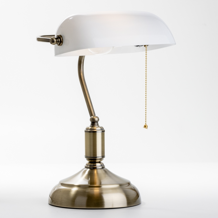 Brilagi - Stona lampa BANK OFFICE 1xE27/60W/230V mesing/bela