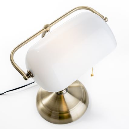 Brilagi - Stona lampa BANK OFFICE 1xE27/60W/230V mesing/bela