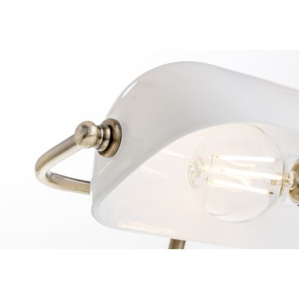 Brilagi - Stona lampa BANK OFFICE 1xE27/60W/230V mesing/bela