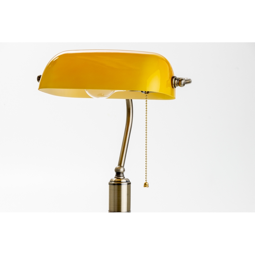 Brilagi - Stona lampa BANK OFFICE 1xE27/60W/230V mesing/narandžasta