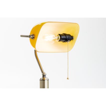 Brilagi - Stona lampa BANK OFFICE 1xE27/60W/230V mesing/narandžasta
