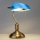 Brilagi - Stona lampa BANK OFFICE 1xE27/60W/230V mesing/plava