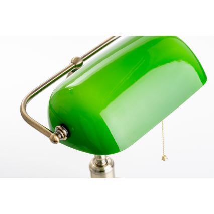 Brilagi - Stona lampa BANK OFFICE 1xE27/60W/230V mesing/zelena