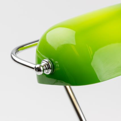 Brilagi - Stona lampa BANK OFFICE 1xE27/60W/230V sjajni hrom/zelena