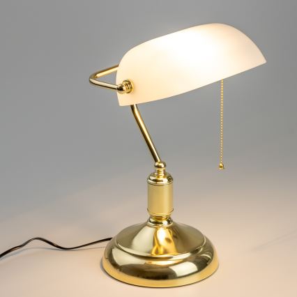 Brilagi - Stona lampa BANK OFFICE 1xE27/60W/230V zlatna/bela