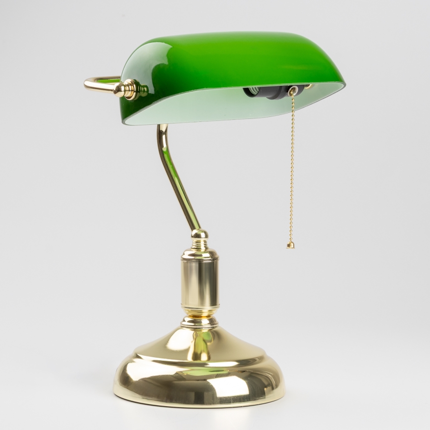 Brilagi - Stona lampa BANK OFFICE 1xE27/60W/230V zlatna/zelena